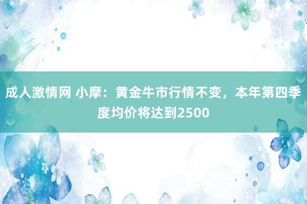 成人激情网 小摩：黄金牛市行情不变，本年第四季度均价将达到2500