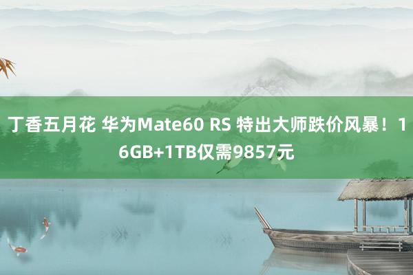 丁香五月花 华为Mate60 RS 特出大师跌价风暴！16GB+1TB仅需9857元