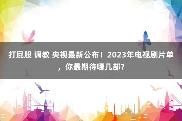 打屁股 调教 央视最新公布！2023年电视剧片单，你最期待哪几部？